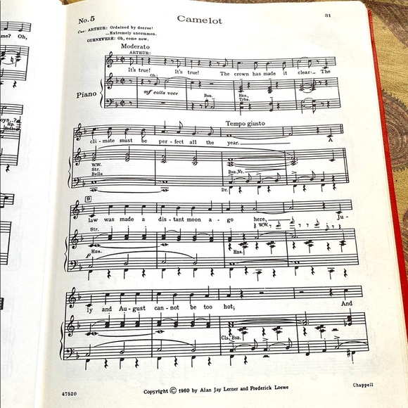 CAMELOT COMPLETE VOCAL SCORE Alan Jay Lerner & Frederick LOEWE 1962 1967 - Picture 10 of 15